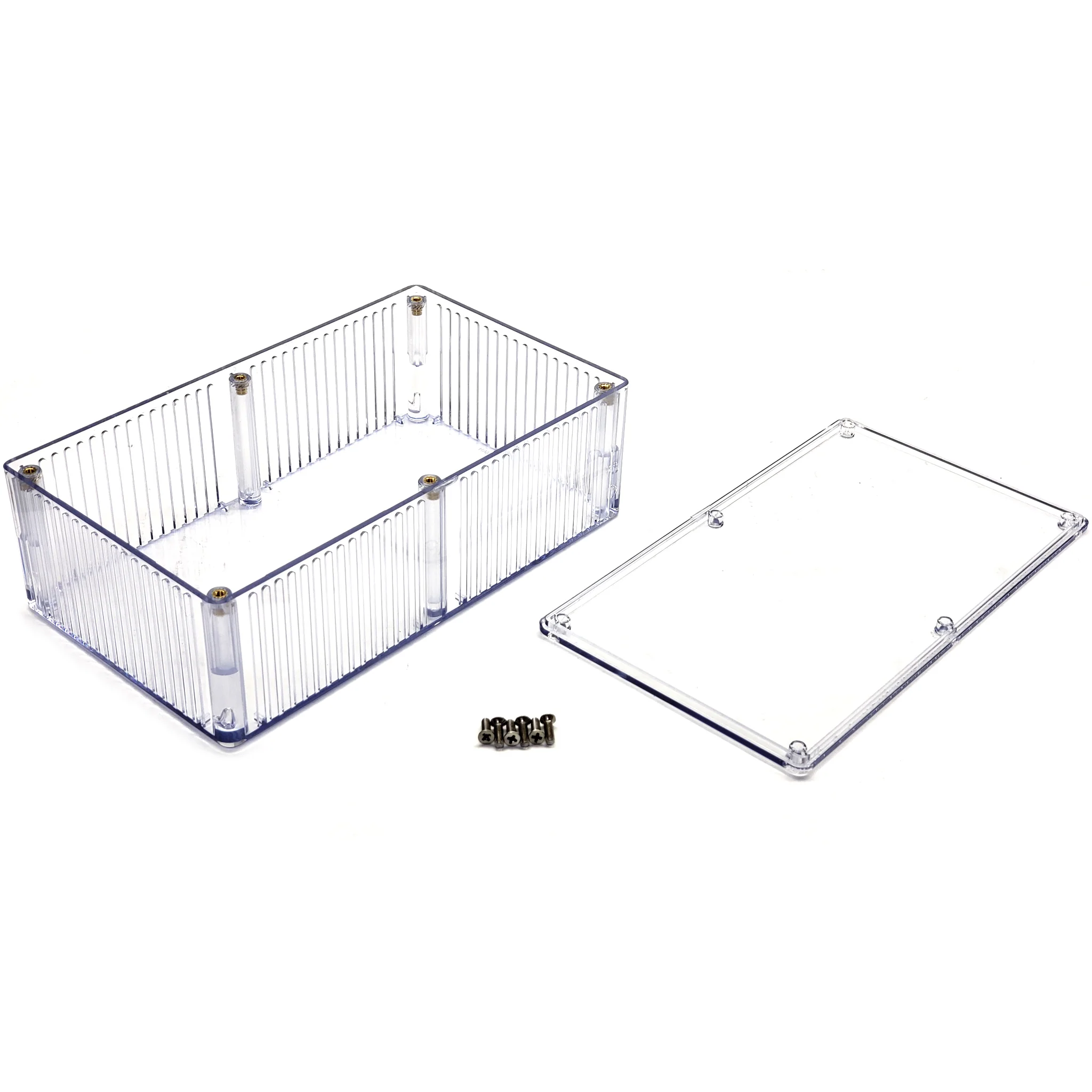 Clear Plastic Project Box 7.5'' x 4.3'' x 2.2'' Hammond 1591ECL - Image 2