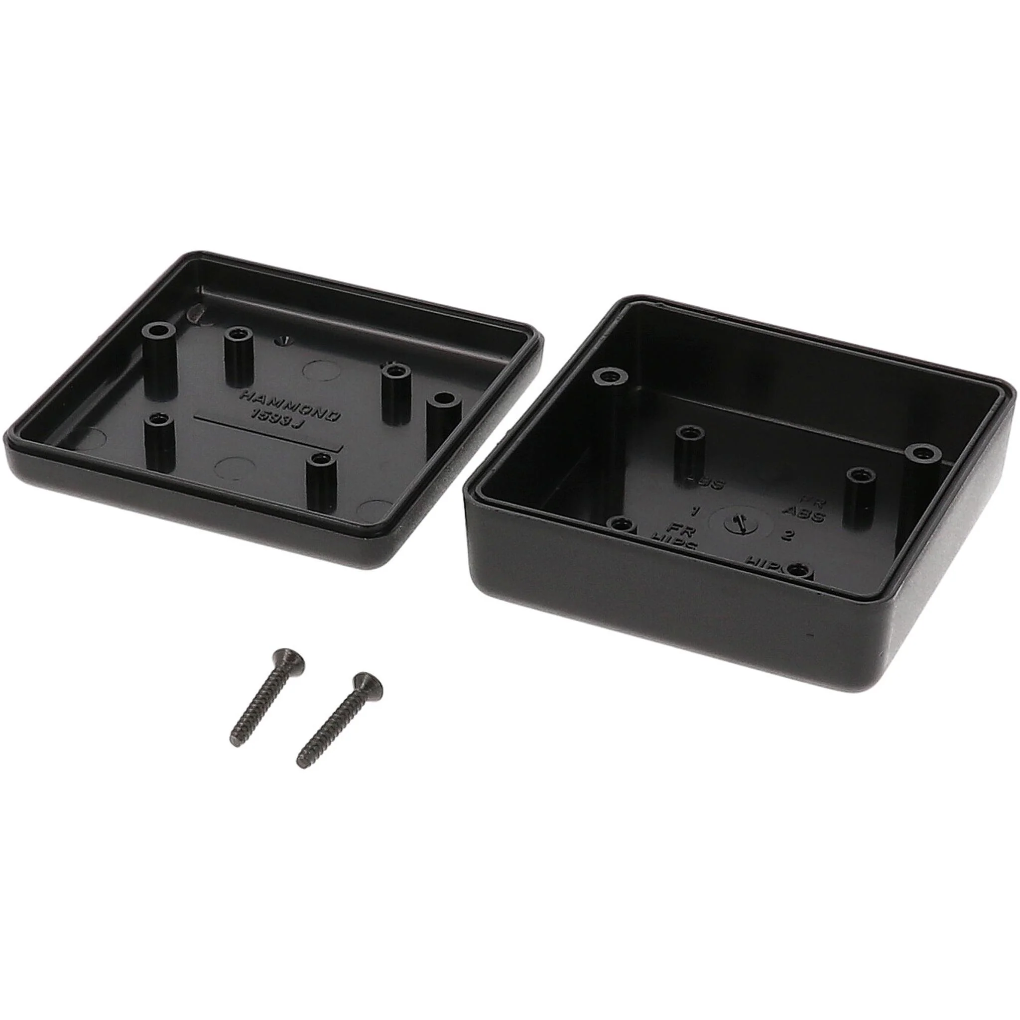 Hammond 1593JBK Black 2.6 in x 2.6 in x 1.1 inPlastic Enclosure - Image 2