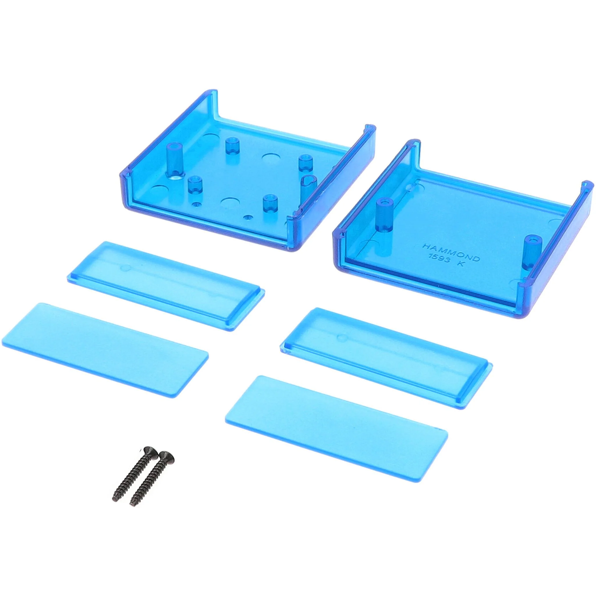 Hammond 1593KTBU Translucent Blue Plastic Enclosure 2.6 in x 2.6 in x 1.1 in - Image 2
