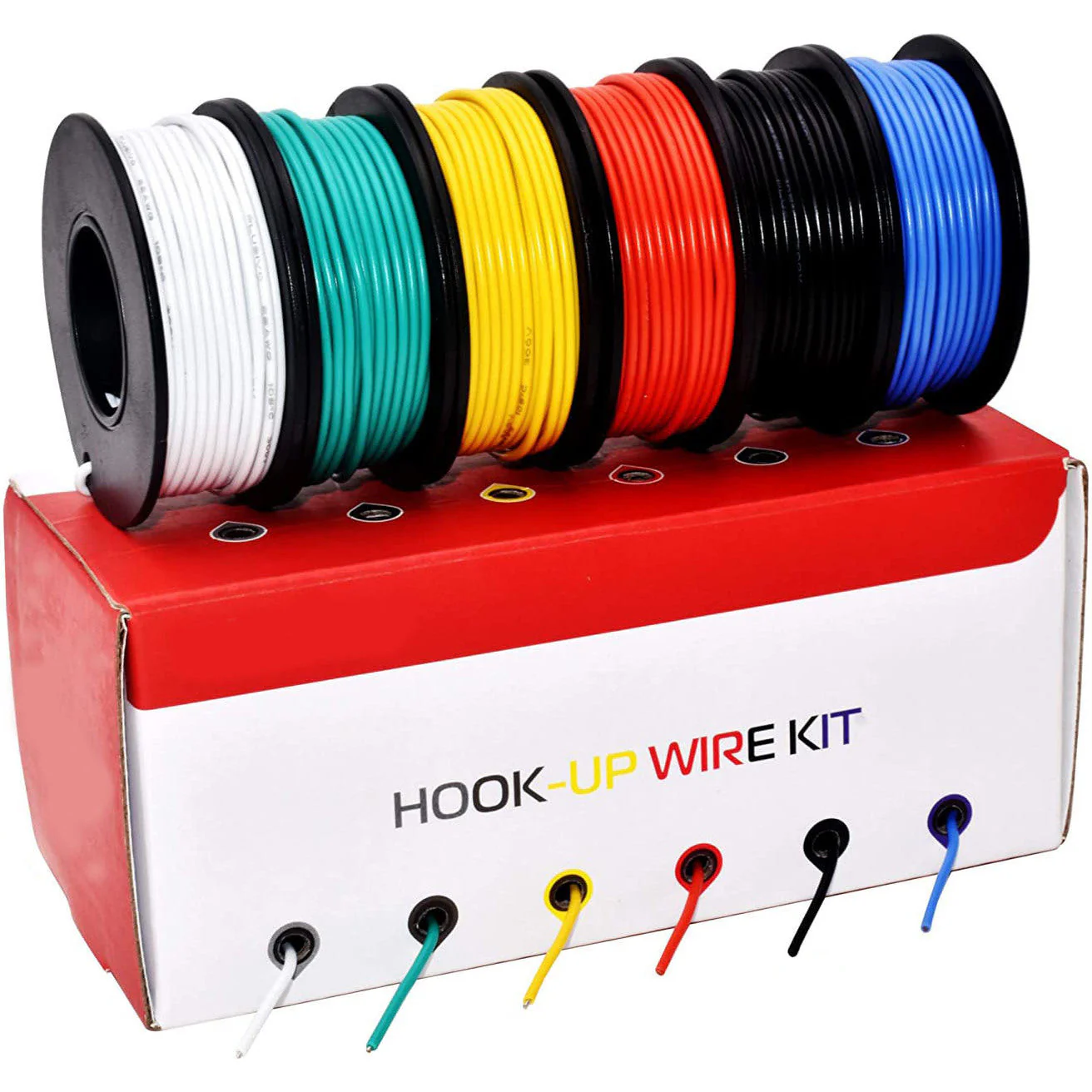 20AWG Solid Pre-tinned Hookup Wire 6-Pack 23Ft each (Red, Black, Yellow, Green, Blue, White) - Image 4
