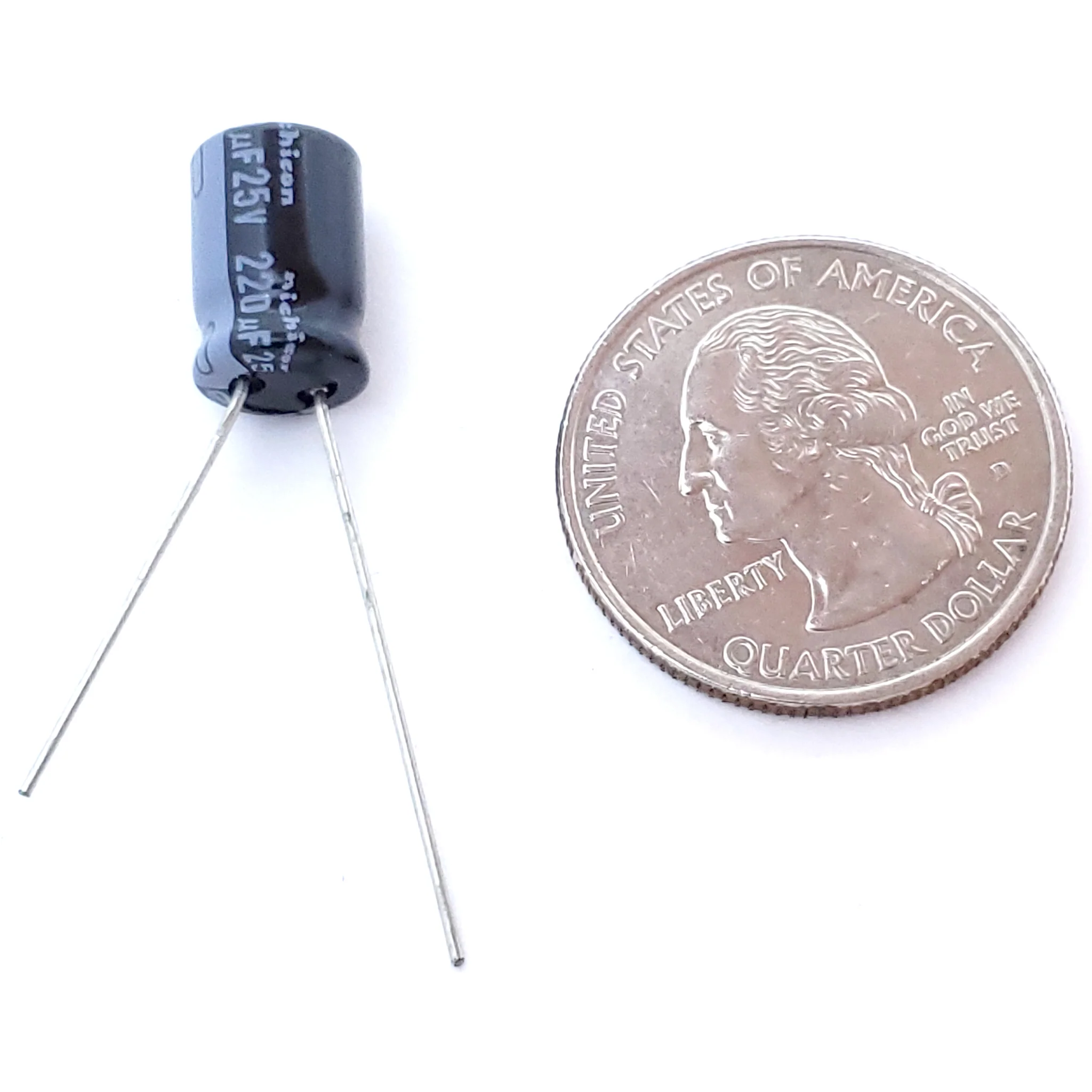 220uF 25 Volt Electrolytic Capacitor - Image 2