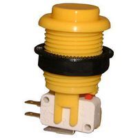 Philmore SPDT Push Button Arcade Game Switch (Yellow) 30-785