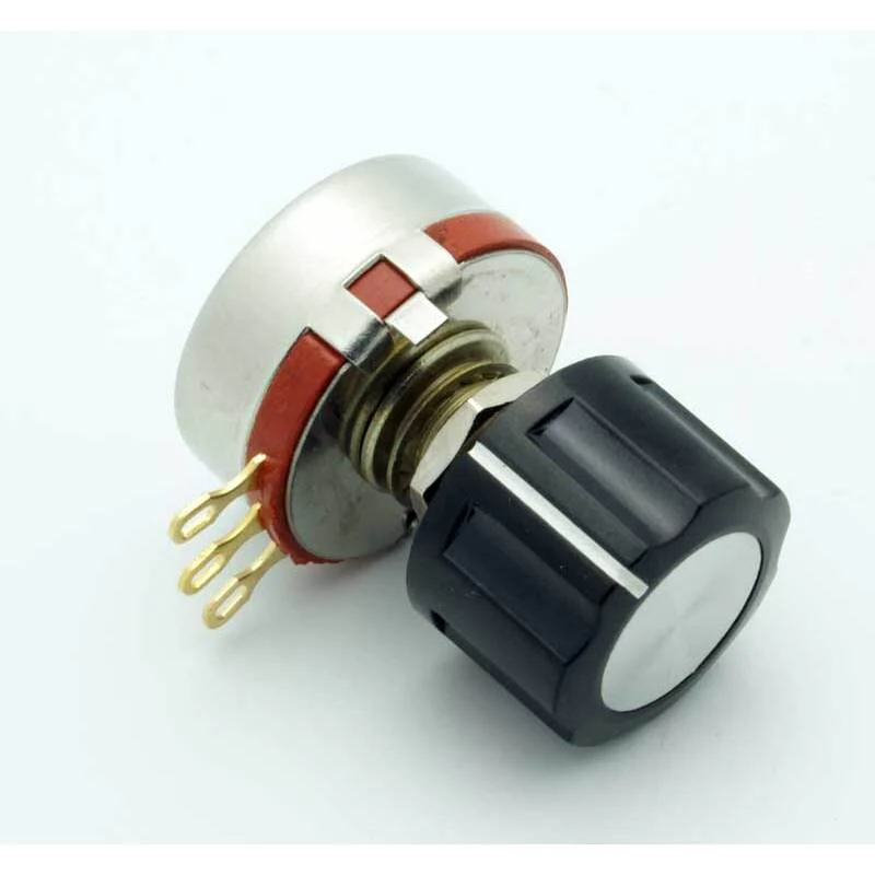 Black Fluted Knob w/Aluminum Inlay (0.92" Dia) - Image 3
