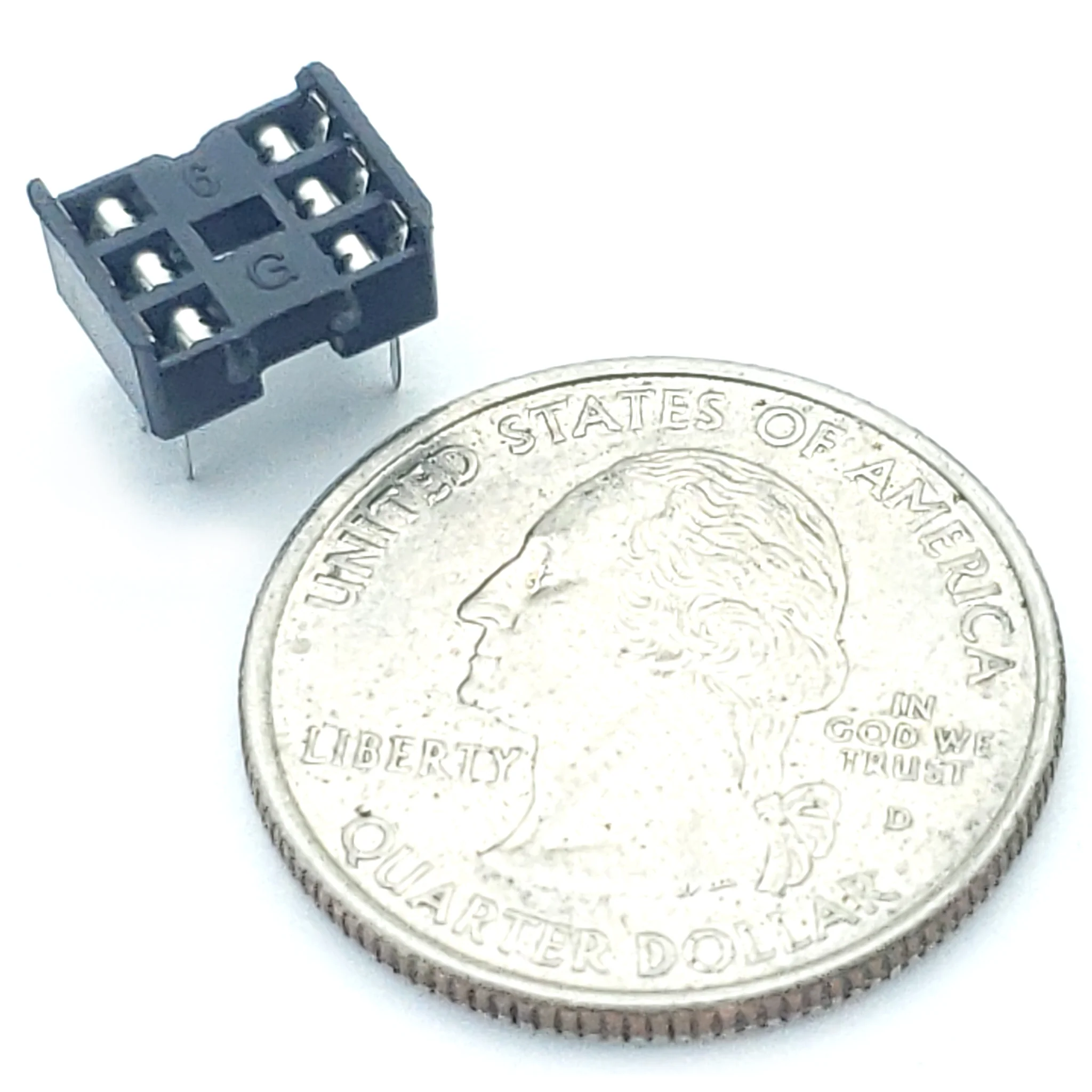 6 Pin IC Socket - 2.54mm Spacing (0.1") - Image 2