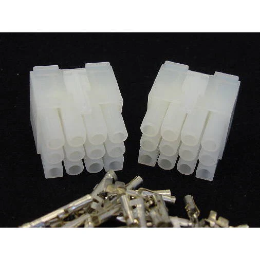 12 Pin Molex Female .093 Pins 12A QTY: 2