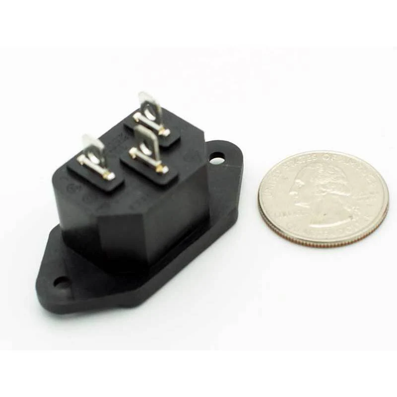 IEC C14 Jack, Panel-mount w/Flange - Image 3