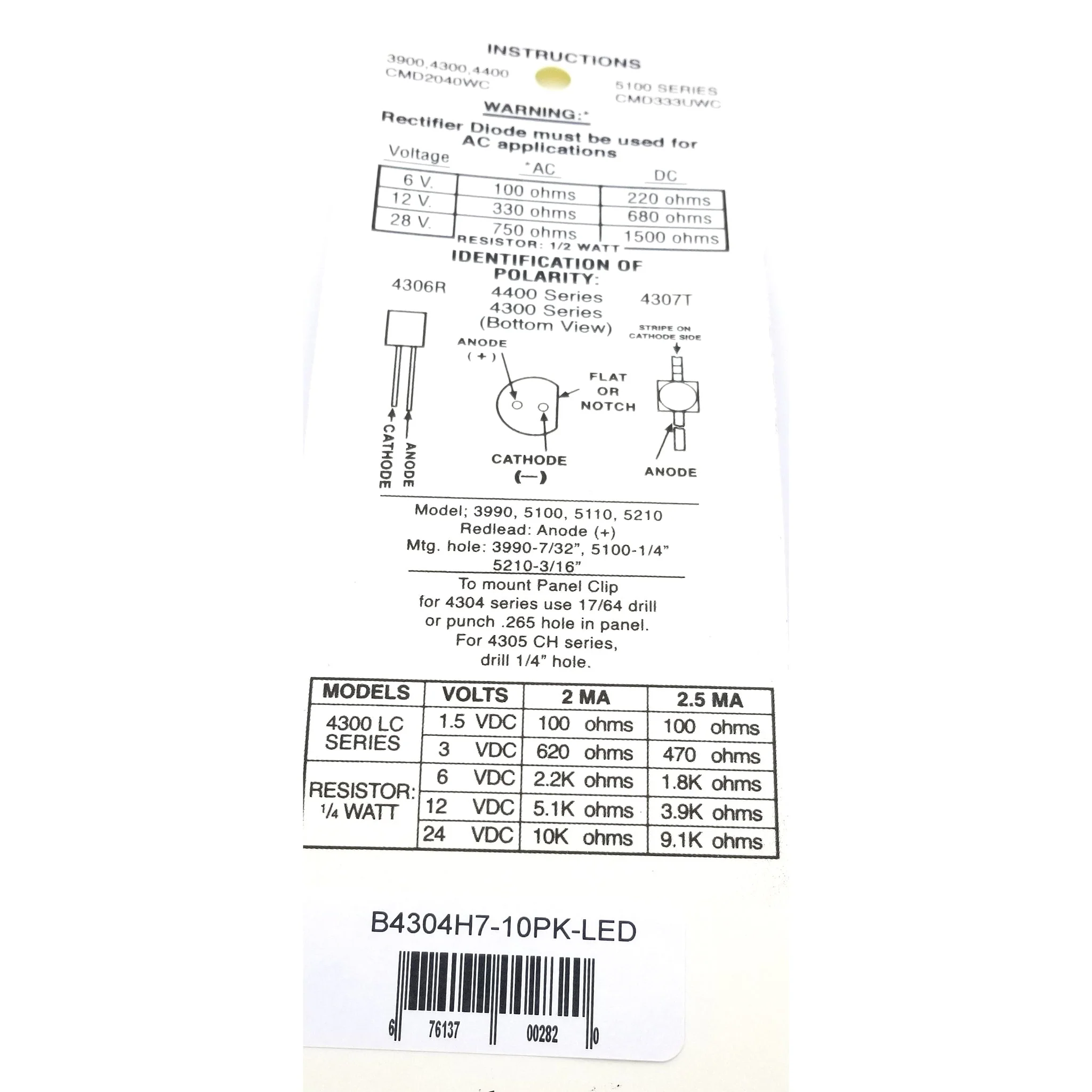 Linrose B4304H7 5mm LED - Yellow - 10 PK - Image 2
