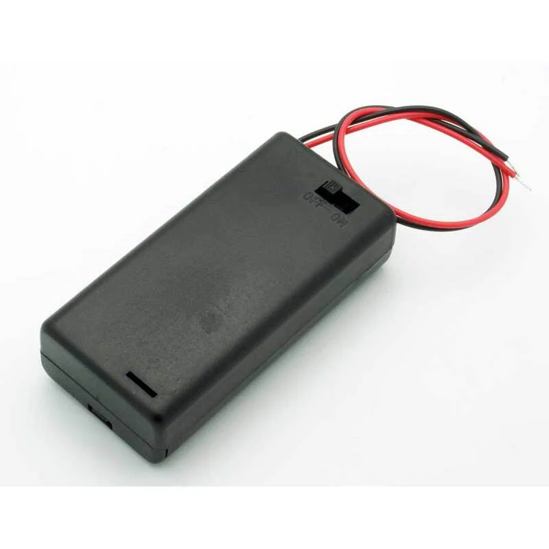 2 AA Enclosed Battery Holder W/Switch