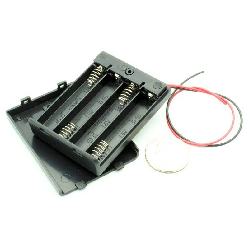 4 AAA Enclosed Battery Holder W/Switch - Image 4