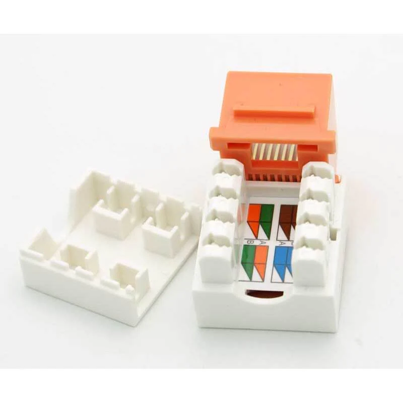 CAT-5 RJ-45 Keystone Jack - Orange - Image 2