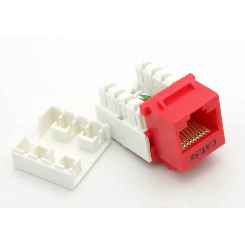 CAT-5 RJ-45 Keystone Jack - Red