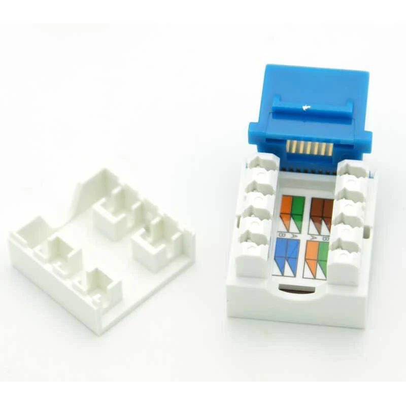 CAT-6 RJ-45 Keystone Jack - Blue - Image 2