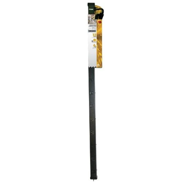 Prime PB800012 12-Outlet 4' Metal Power Strip w/ 6-foot cord, Black - Image 3