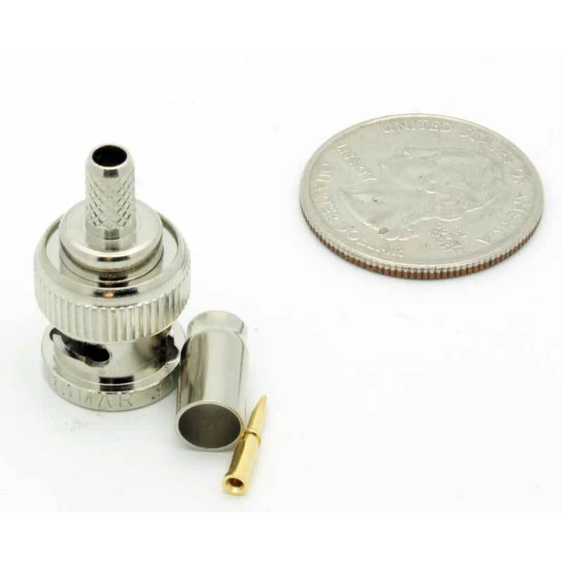 BNC Male 3 Piece Crimp Connector for RG-58 Thinnet - Image 3