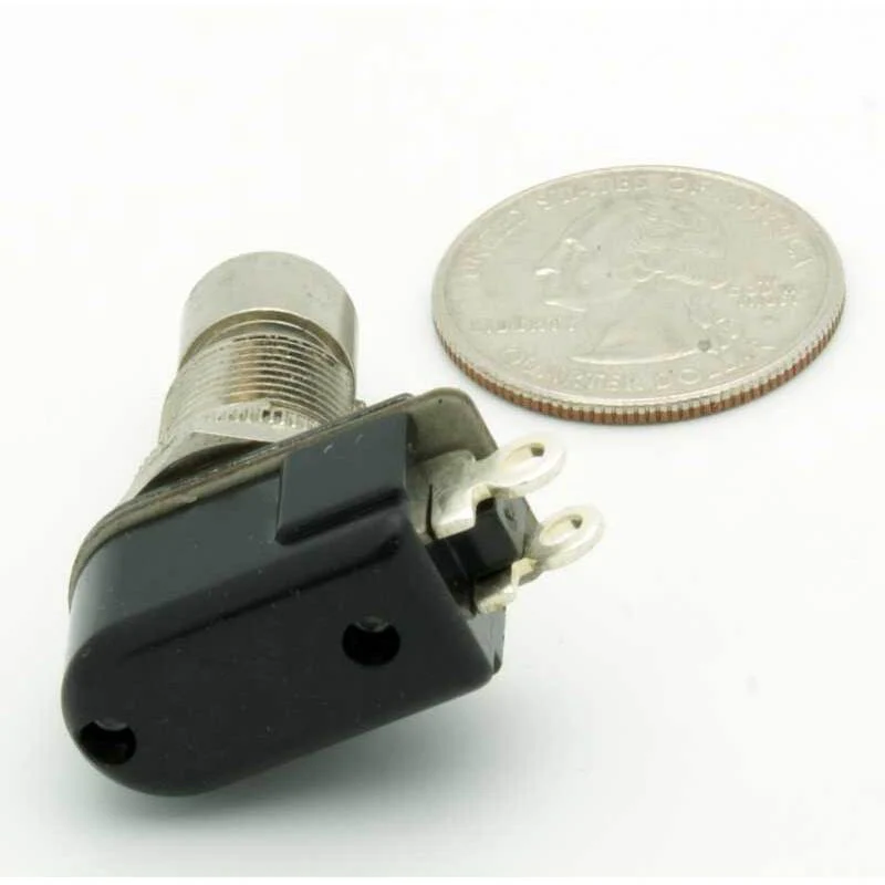 SPST Push Button Momentary Switch Chrome N.O. 6A - Image 2