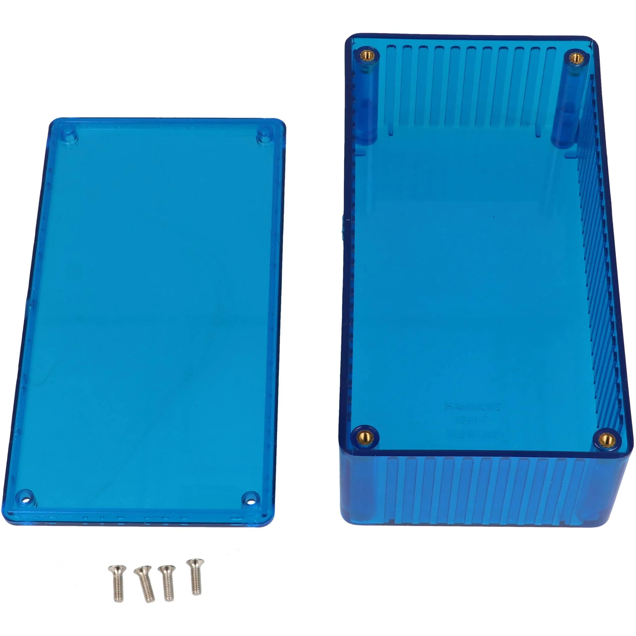150 x 46 x 83MM Polycarbonate Box Translucent Blue - Image 2
