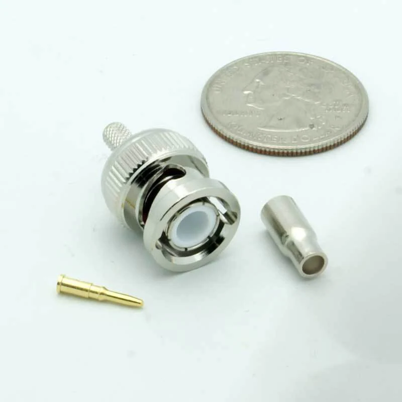 BNC Male 3 Piece Crimp Connector RG-174 - Image 2