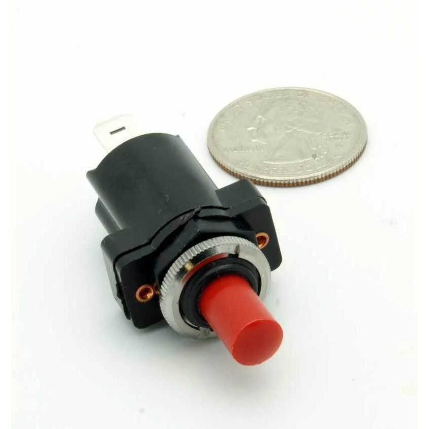 SPST Push Button Momentary Switch Red N.O. .5A - Image 2