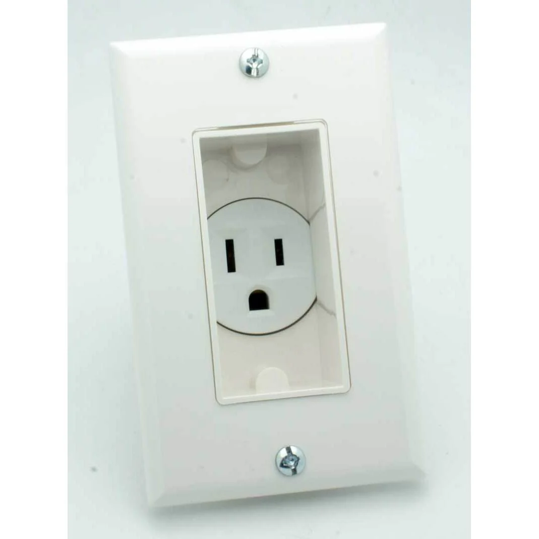 Recessed AC Receptacle Decora Wall Plate - Image 3