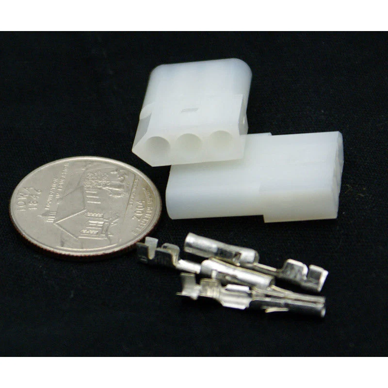 3 Pin Molex .093 Female Receptacle Connector w/Pins 03-09-1032