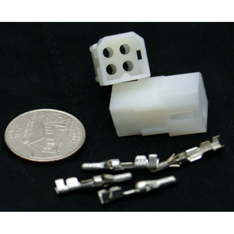 4 Pin (2x2) Molex .093 Male Plug Connector w/Pins 03-09-2049