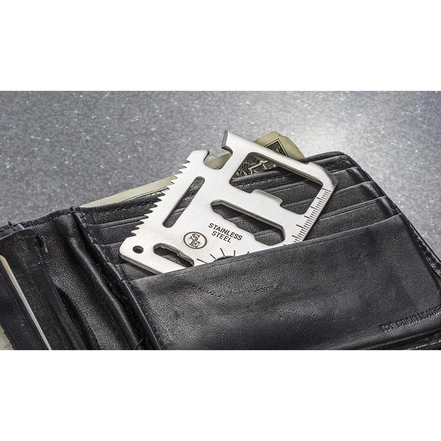 SE 11-Function Stainless Steel Survival Pocket Tool - Image 3