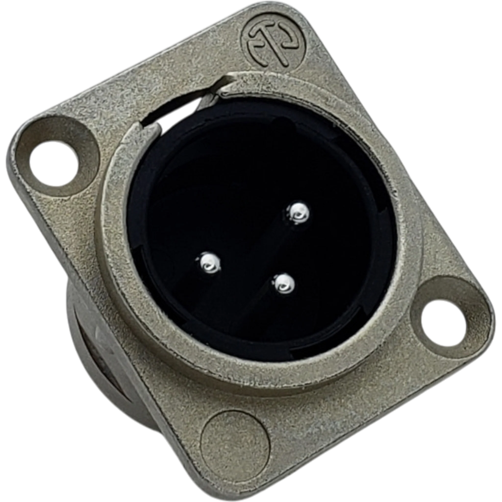 Neutrik XLR Male 3 Pin Panel Mount Connector Silver