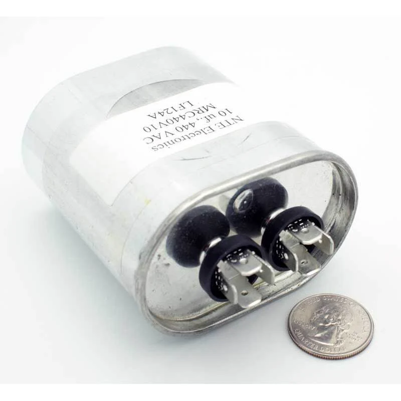 10 MFD 440VAC Motor Run Capacitor (Oval Case)