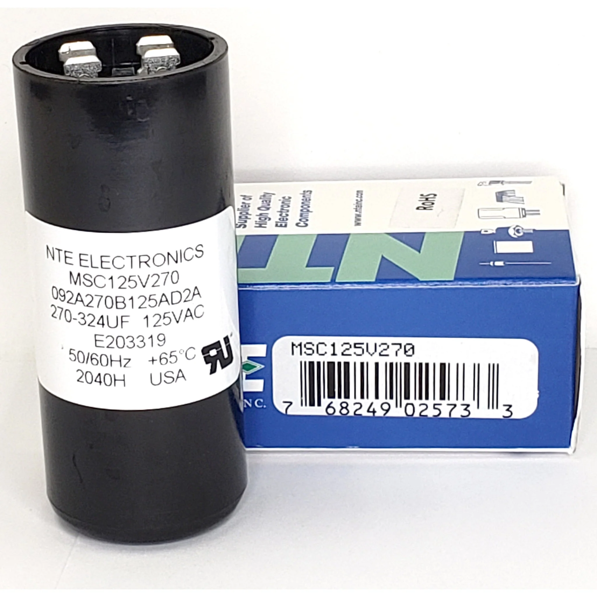 270-324 MFD 125VAC Motor Start Capacitor