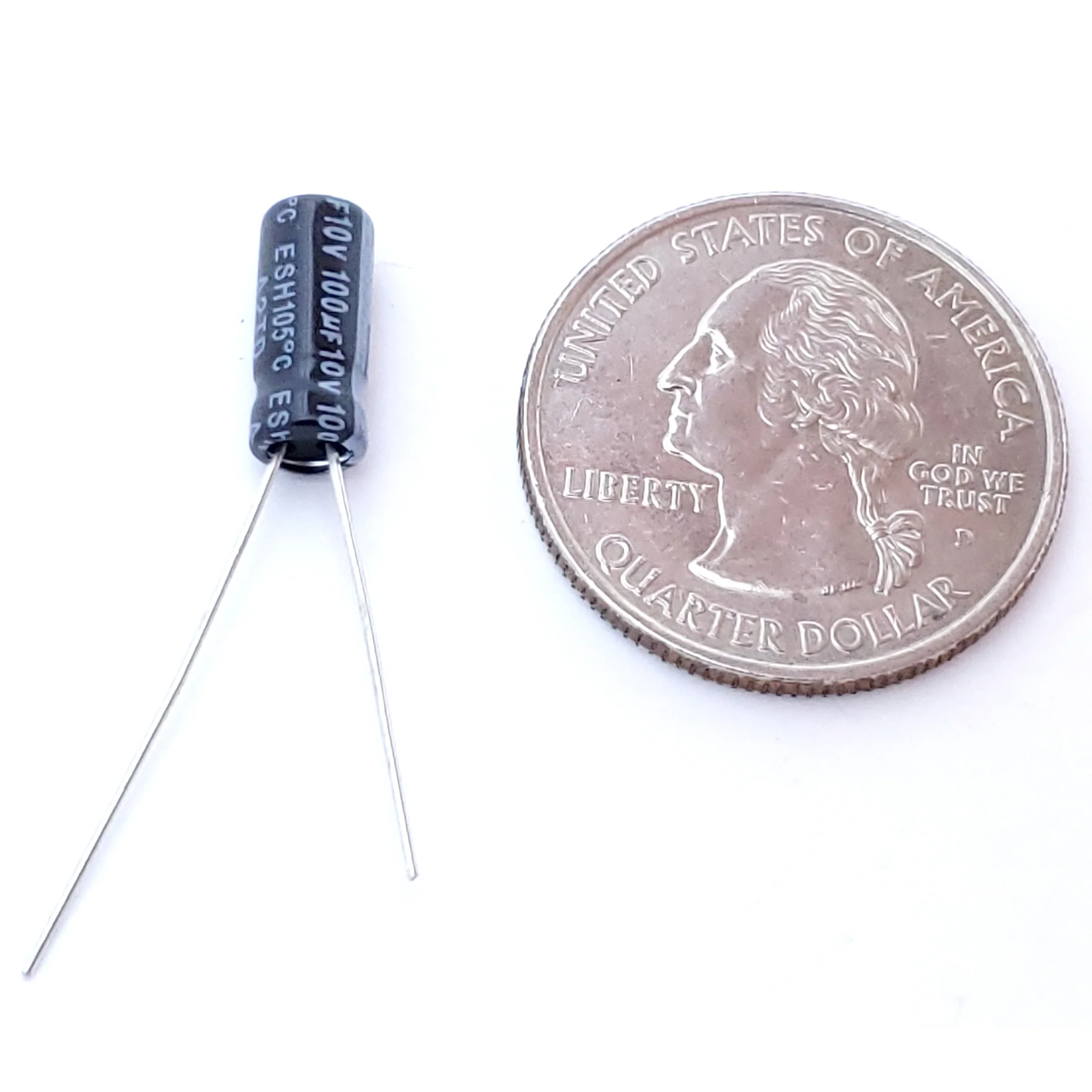 100uF 10 Volt Electrolytic Capacitor - Image 2