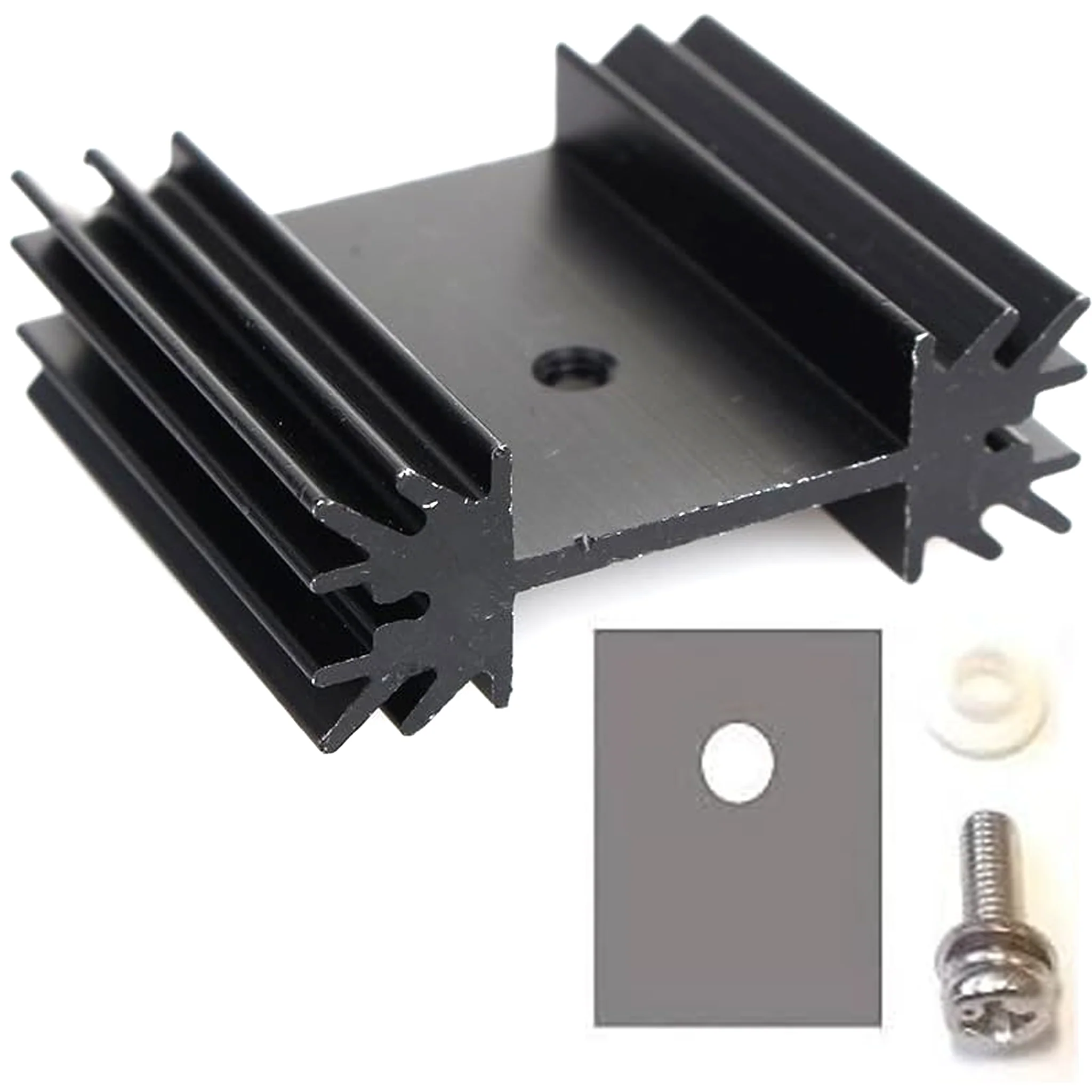 TO220 Extruded Aluminum Heat Sink 1.34" x 0.47" - VET498 (Replaces NTE498) - Image 2