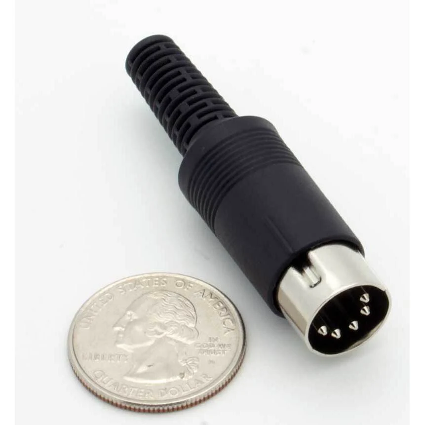 5 Pin DIN Male Inline Plug Connector - Image 2