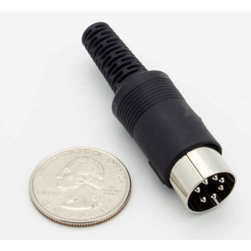 7 Pin DIN Male Inline Plug Connector - Image 2