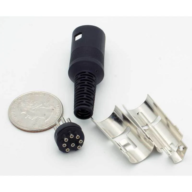 8 Pin DIN Male Inline Plug Connector - Image 3