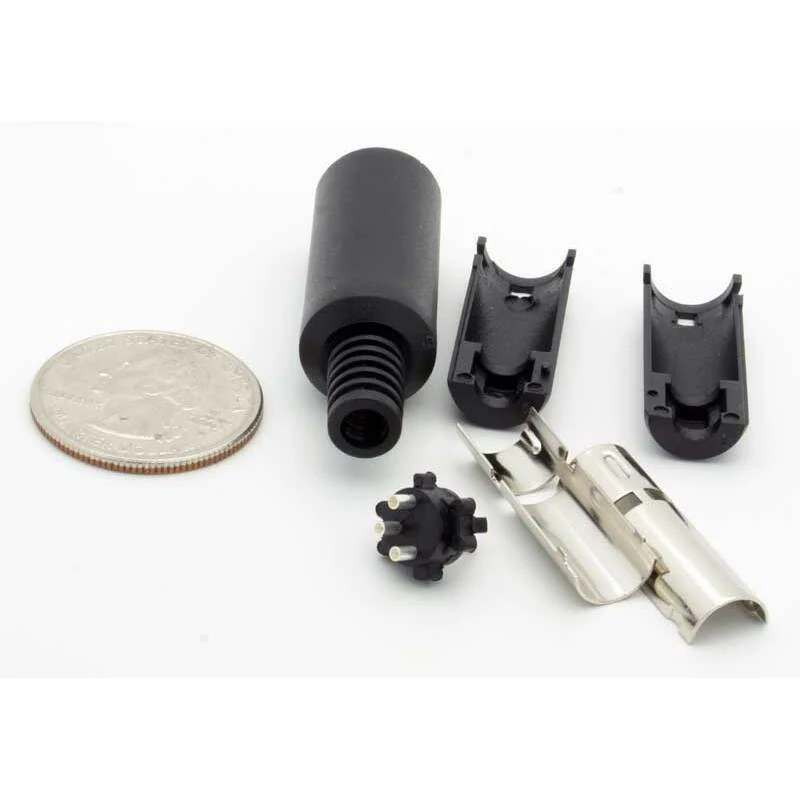 3 Pin Mini-DIN Male Inline Plug Connector - Image 3