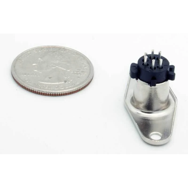 6 Pin Mini-DIN Female Panel Mount Jack - Image 4