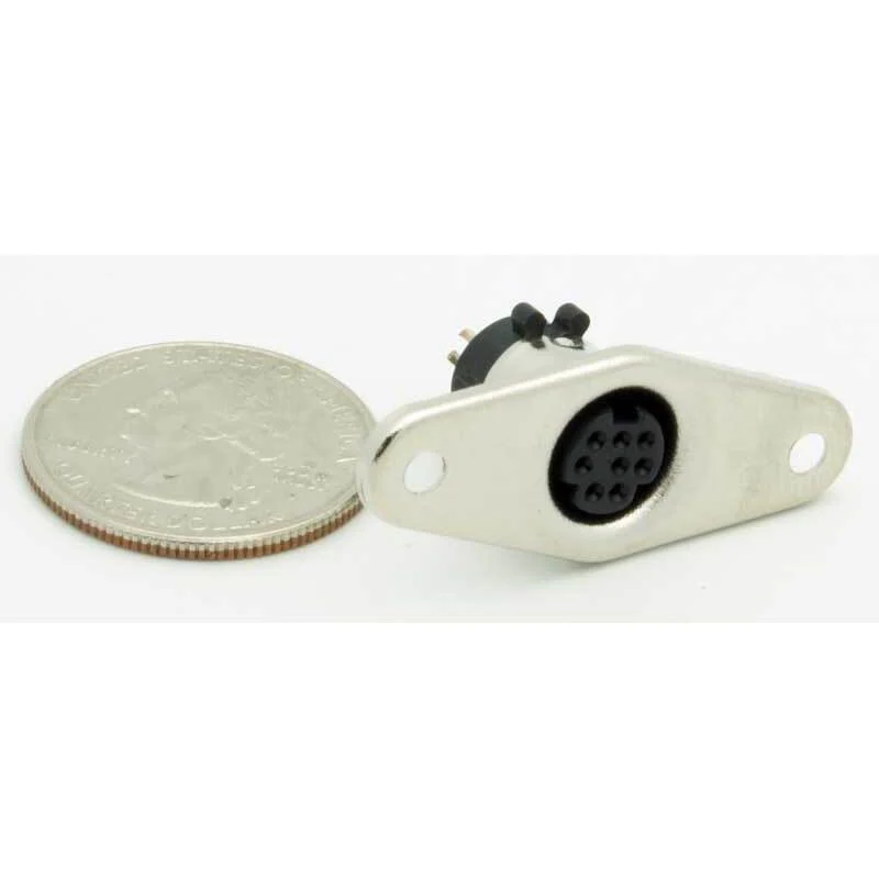 8 Pin Mini-DIN Female Panel Mount Jack - Image 2
