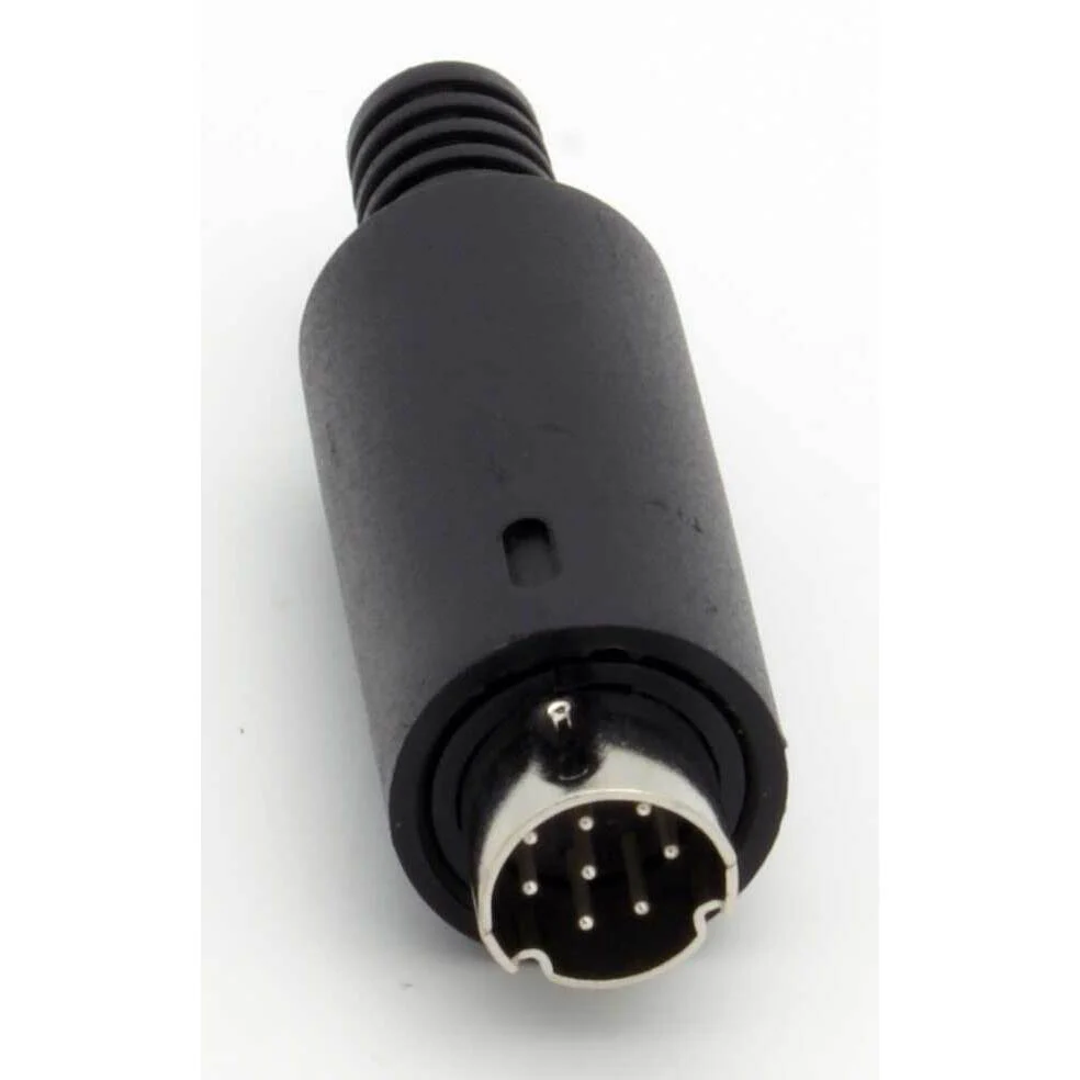 8 Pin Mini-DIN Male Inline Plug Connector - Image 2