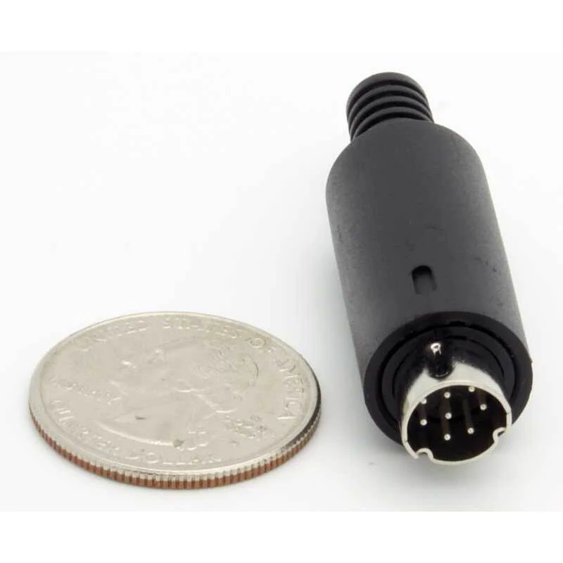 8 Pin Mini-DIN Male Inline Plug Connector - Image 3