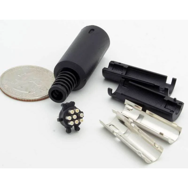 8 Pin Mini-DIN Male Inline Plug Connector - Image 4
