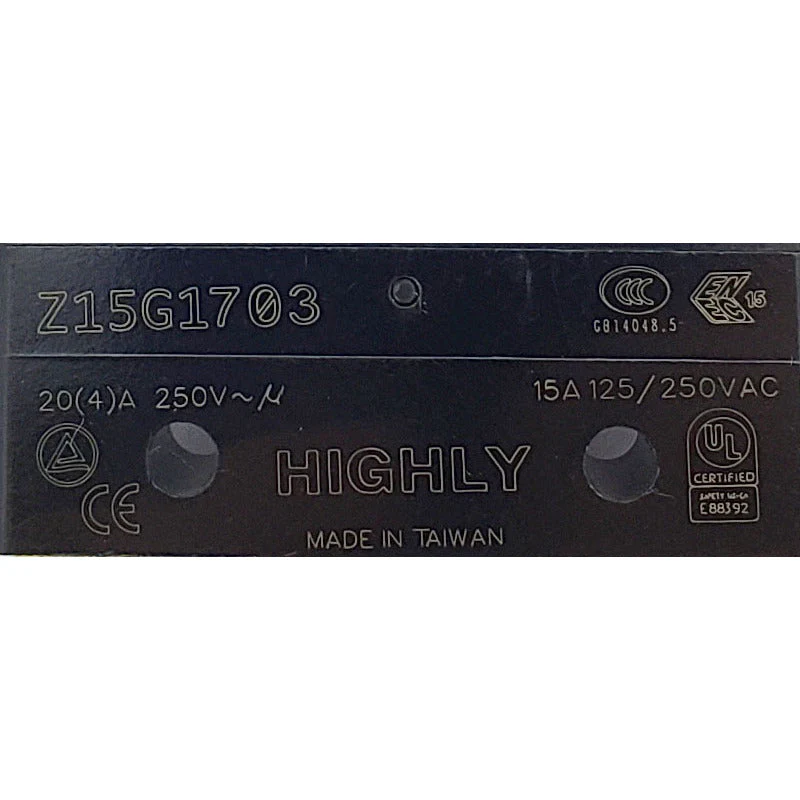 Large Lever MicroSwitch W/Roller 15A 125/250V Heavy Duty - HIGHLY Z15G1703 - Image 3