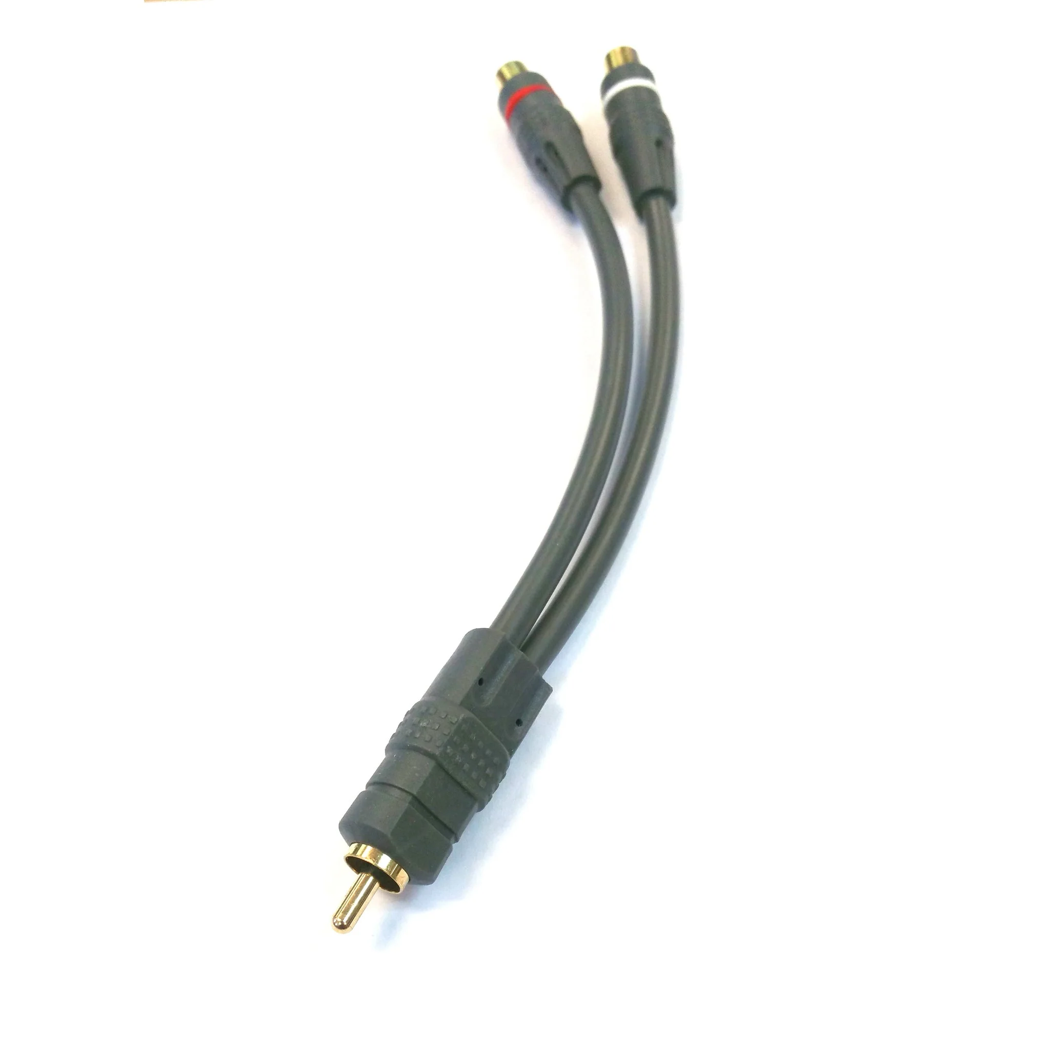 RCA Mono Male to Stereo Female Splitter - Single Male to Dual Female - "Y" Cable (High Quality) - Image 2