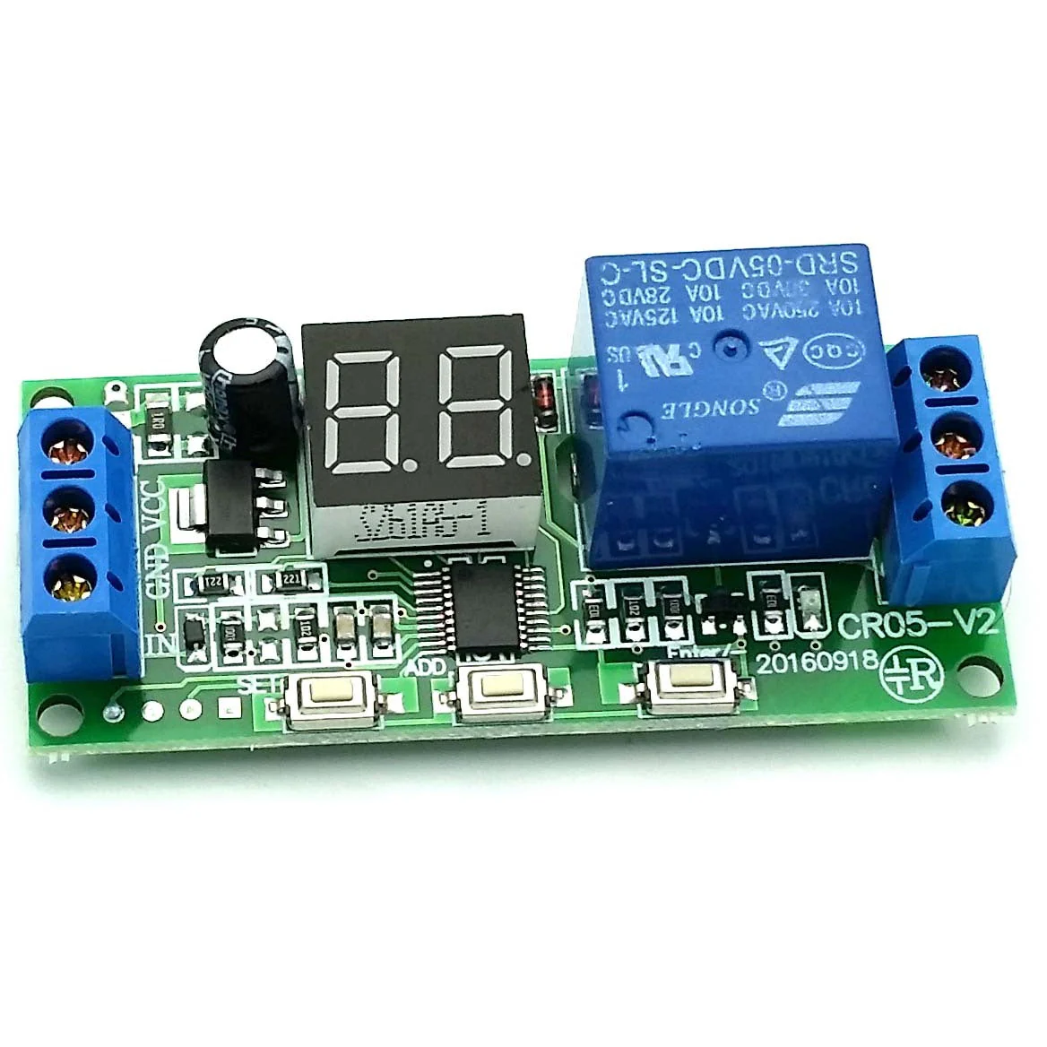 Programmable DC Relay (Timer Relay 10A Contact, 5/12/24V DC Coil) Time Delay Relay