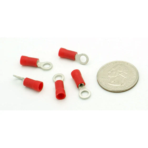 Ring Terminal - 22-18 AWG - #8 Stud - 100 Pack