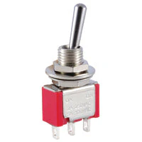 SPDT Miniature Toggle Switch On-On 6A - NTE 54-302E