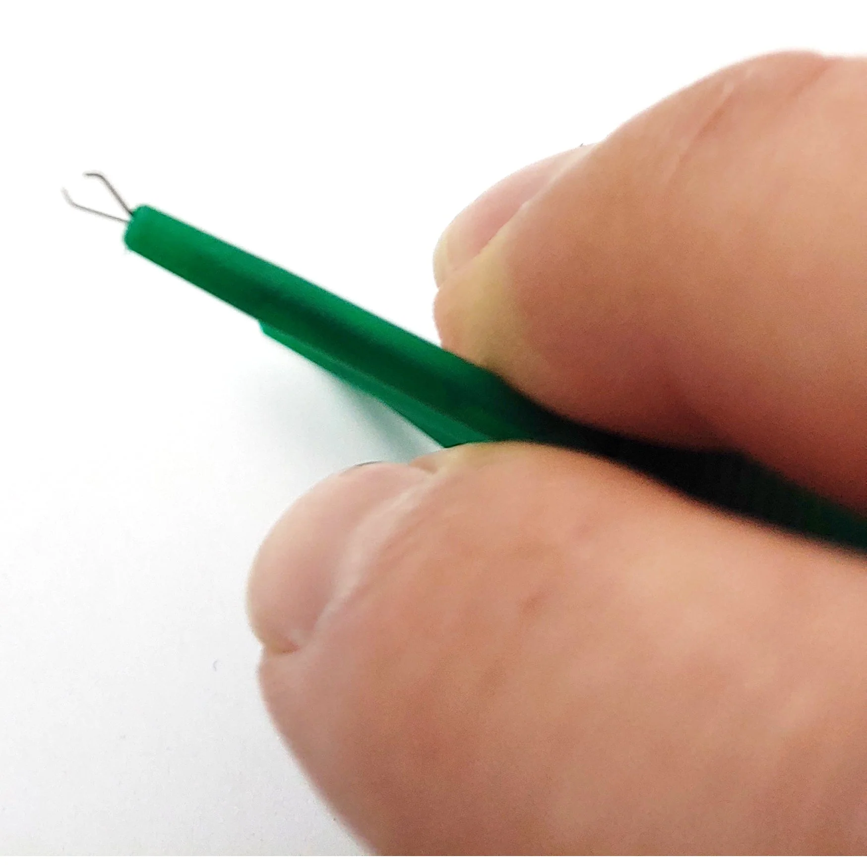 Green Flat Hook clip to Female Jumper Wire 10 Pack AWG24 200mm (7.8 Inches) - Image 3