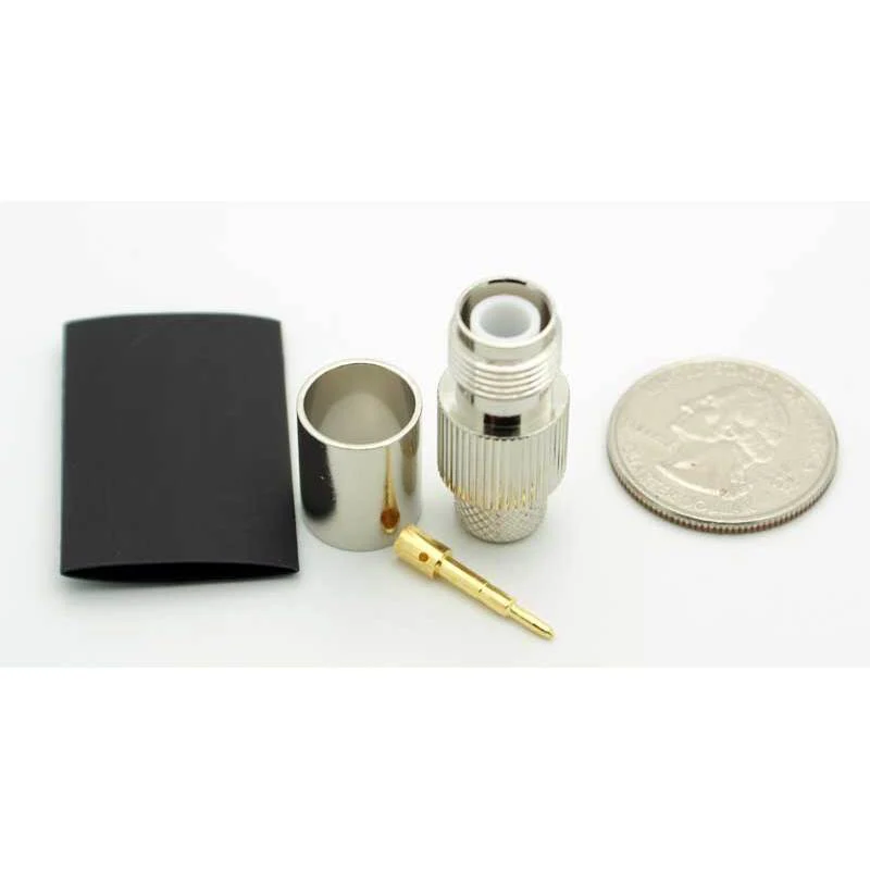 Reverse TNC Female 3 Piece Crimp Connector for LMR-400 Coax - Image 3