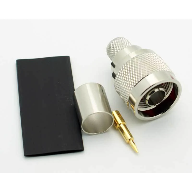 N Male 3 Piece Crimp Connector for LMR-400