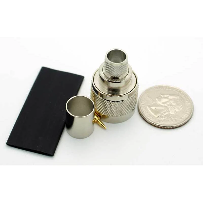 N Male 3 Piece Crimp Connector for LMR-400 - Image 3
