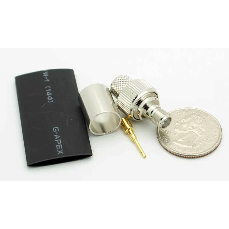 SMA Female 3 Piece Crimp Connector for LMR-400 - Image 2
